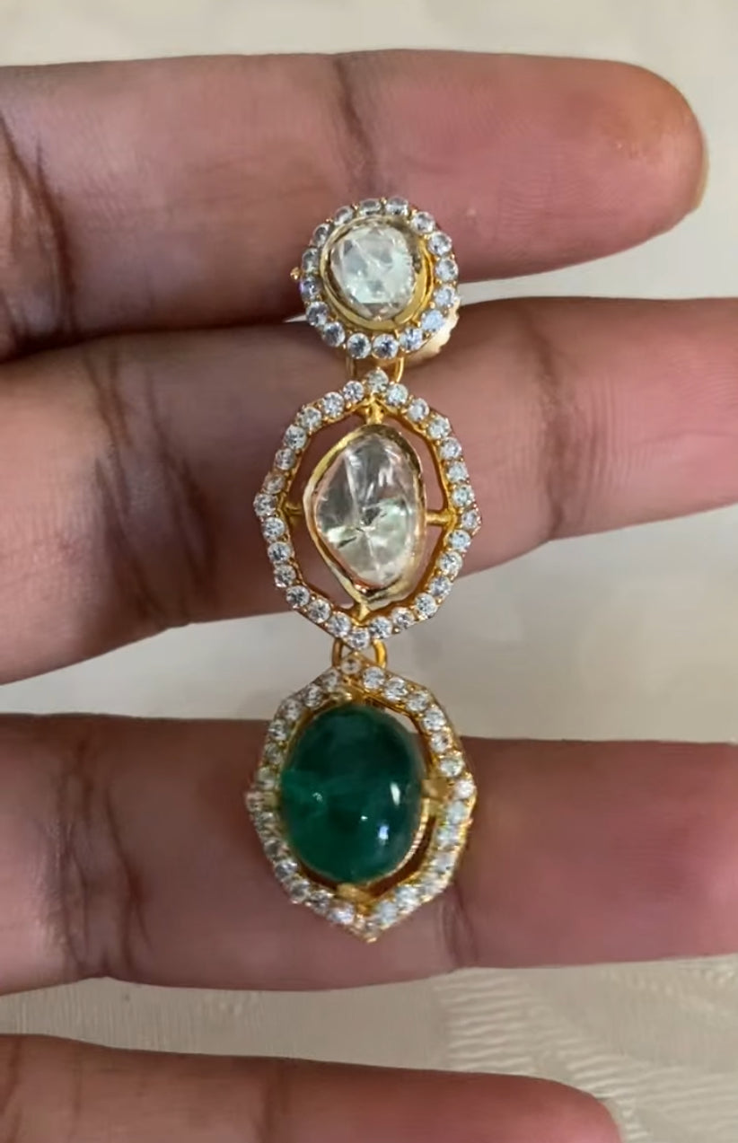 Polki Doublet Kundan Necklace Set | Indian Jewelry