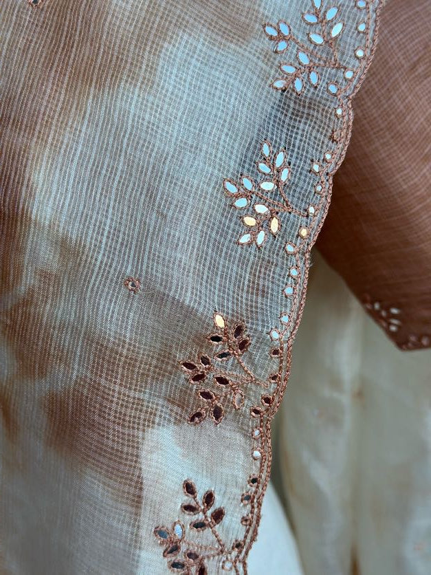 Lightweight Kota Shibori Saree |  Mirror Embroidery Saree | Indian Sarees In USA