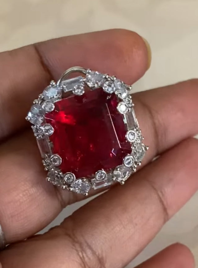 Doublet Pendant Chain With Studs | Simple Necklace