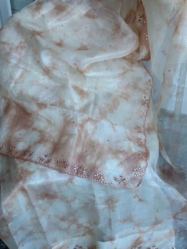 Lightweight Kota Shibori Saree |  Mirror Embroidery Saree | Indian Sarees In USA