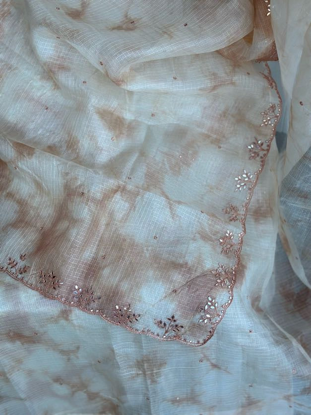 Lightweight Kota Shibori Saree |  Mirror Embroidery Saree | Indian Sarees In USA