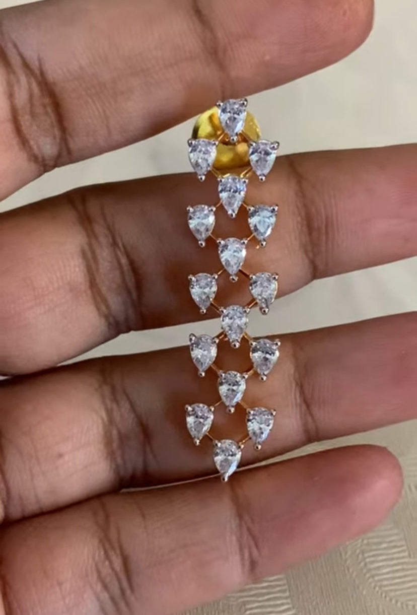 CZ Rhodium Necklace With Earrings | Indian Jewelry In USA