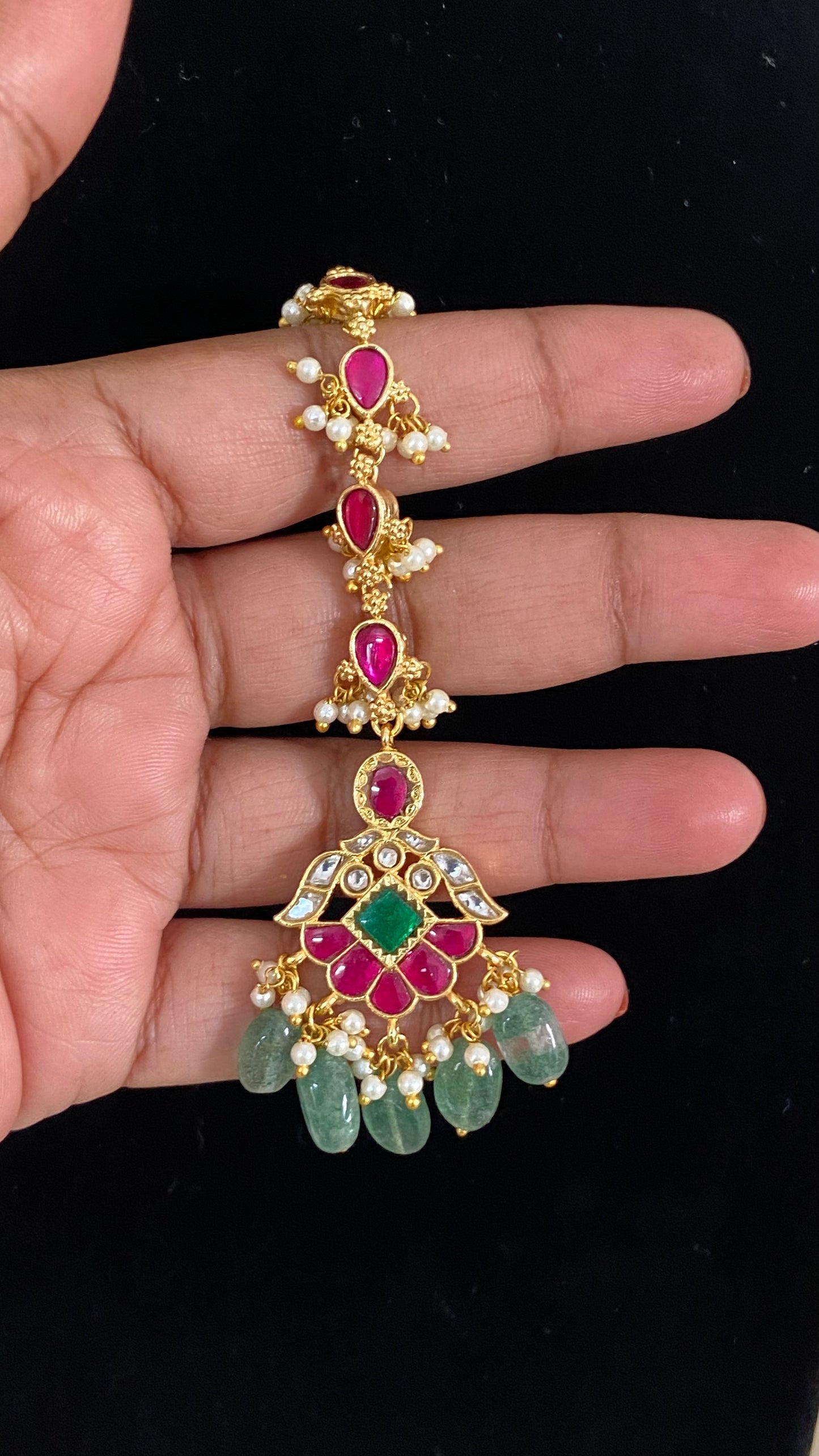 Antique Jadau Kundan Maang Tikka | Traditional Maang Tikka | Gift Idea