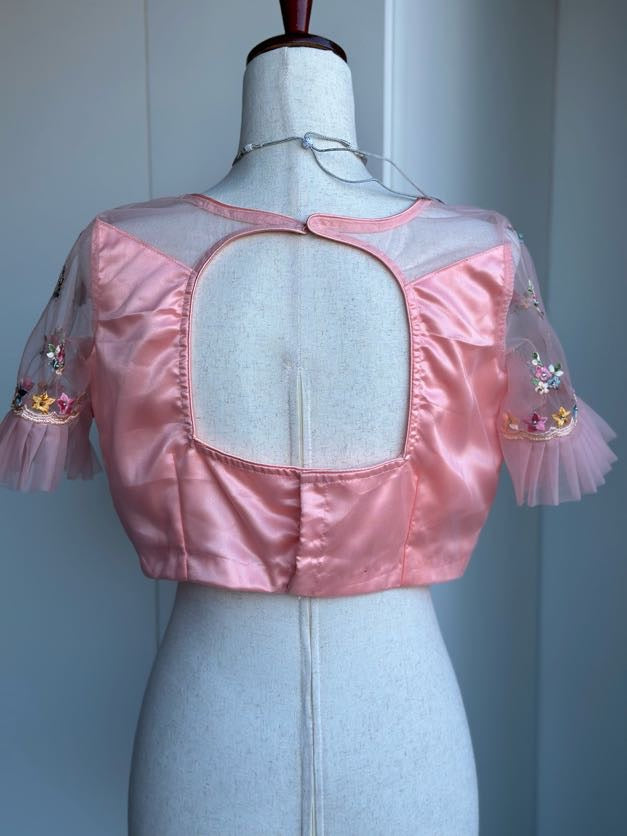 Floral Embroidary Work Soft Net Saree | Indian Sarees In USA