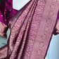 Magenta Pink Banaras Brocade Saree | Indian Traditional Sarees In USA
