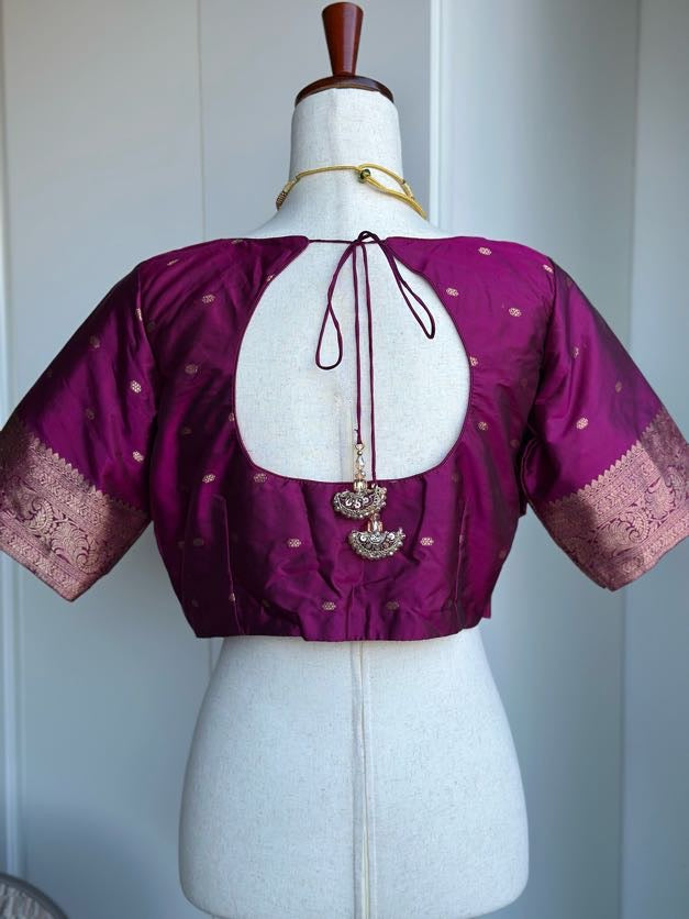 Magenta Pink Banaras Brocade Saree | Indian Traditional Sarees In USA