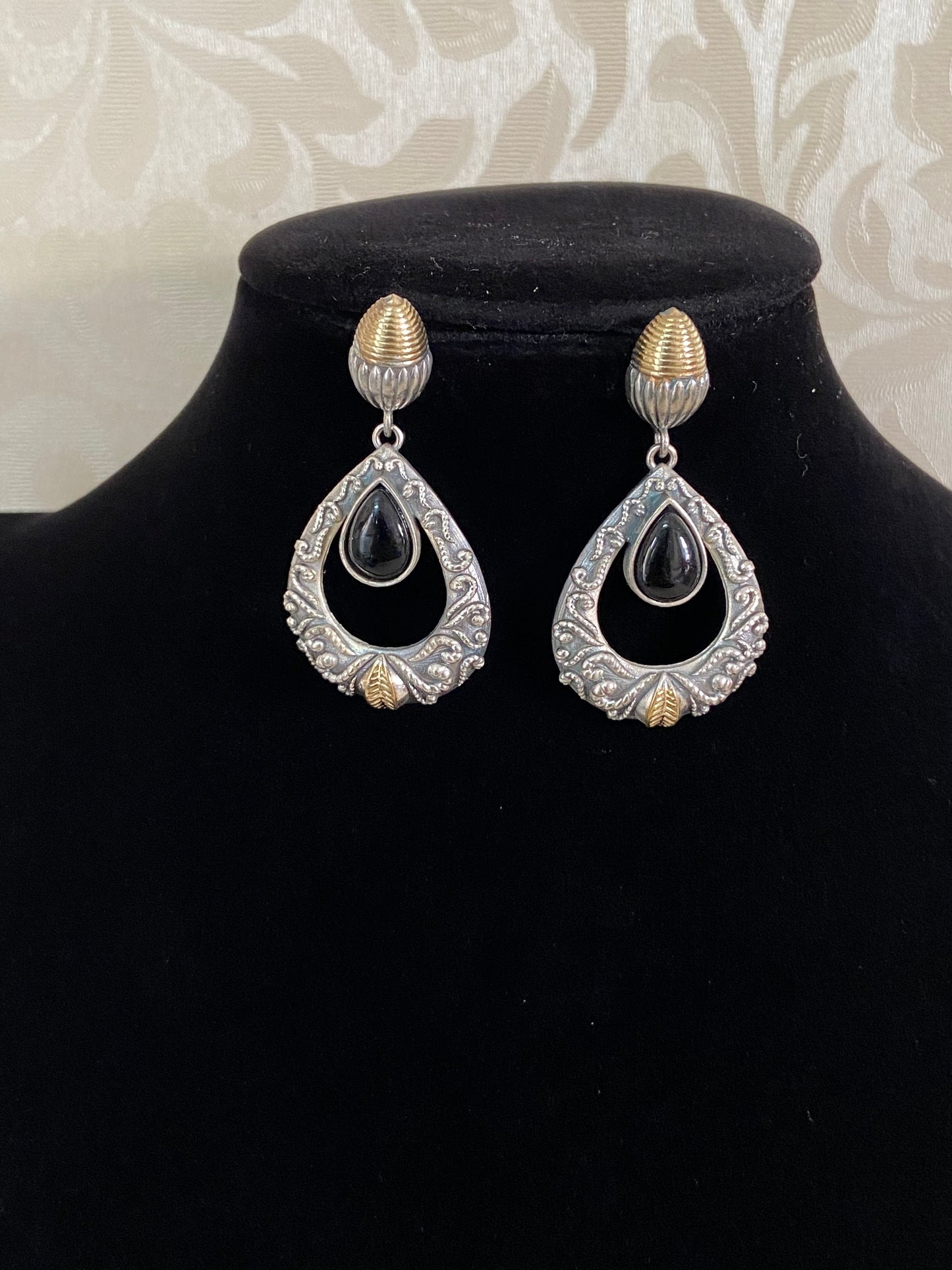 oxidised 2 Tone Earrings | Indian Earrings