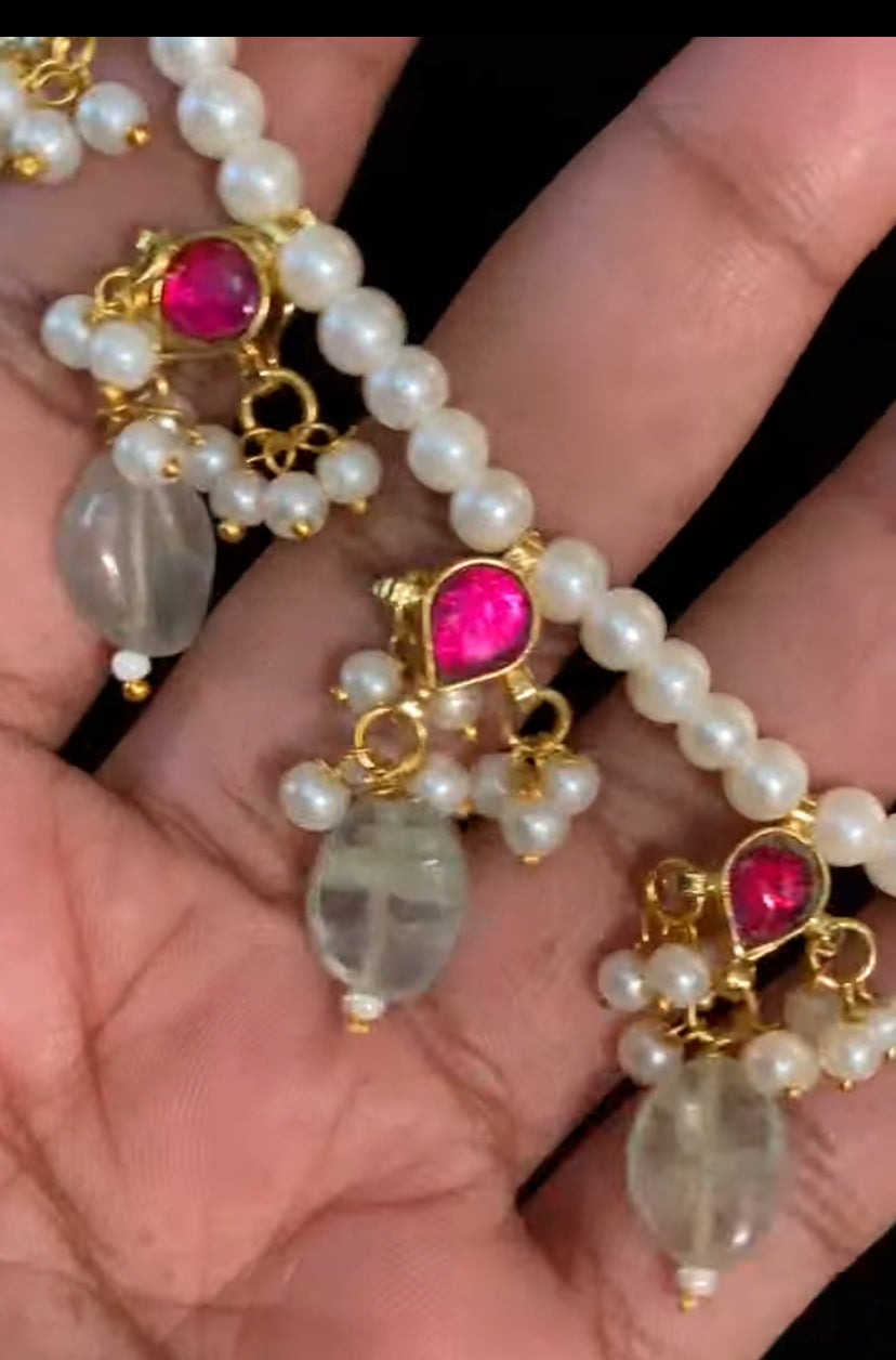 Kundan Pearls Necklace Set | Indian Necklace
