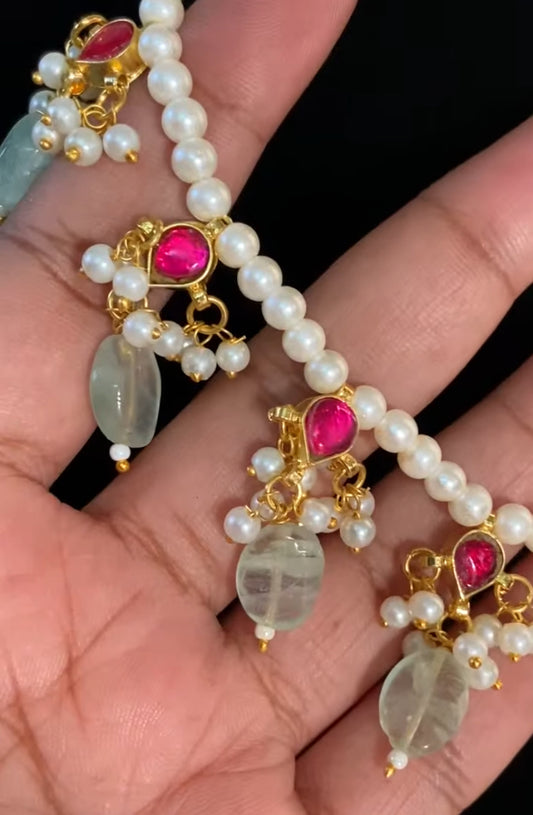 Kundan Pearls Necklace Set | Indian Necklace