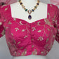 Pink Tissue Embroidery Blouse | Custom Blouse