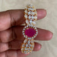 CZ  Ruby 2Tone Bracelet | Openable Bracelet | Indian Jewelry | Gift Idea