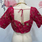 Pink Tissue Embroidery Blouse | Custom Blouse