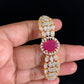 CZ  Ruby 2Tone Bracelet | Openable Bracelet | Indian Jewelry | Gift Idea
