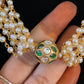 Jadau Kundan Ball Pendant Pearl Choker |  Beads Choker In Indian Jewelry