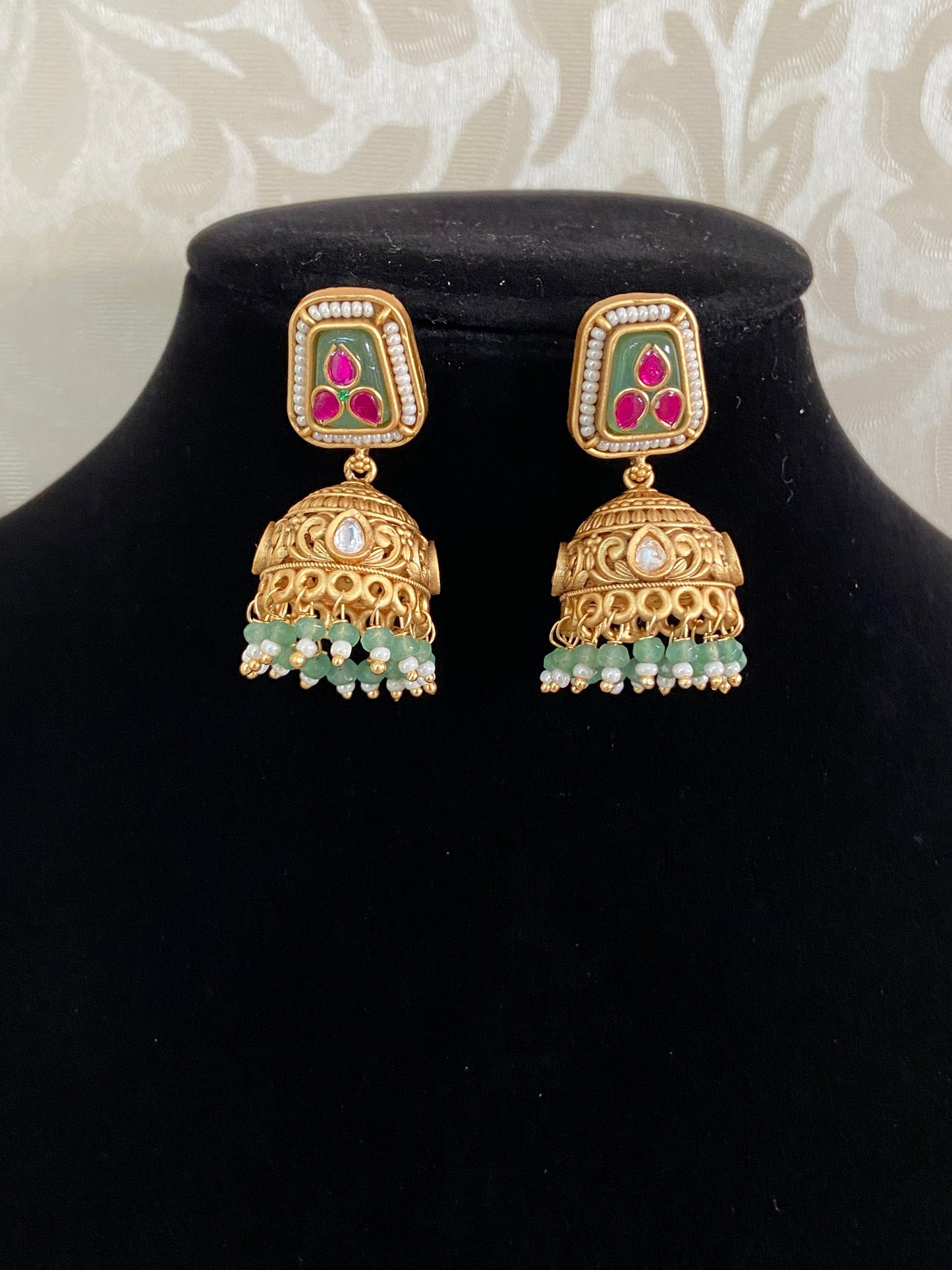 Antique Fusion Jumkis | Indian Jewelry