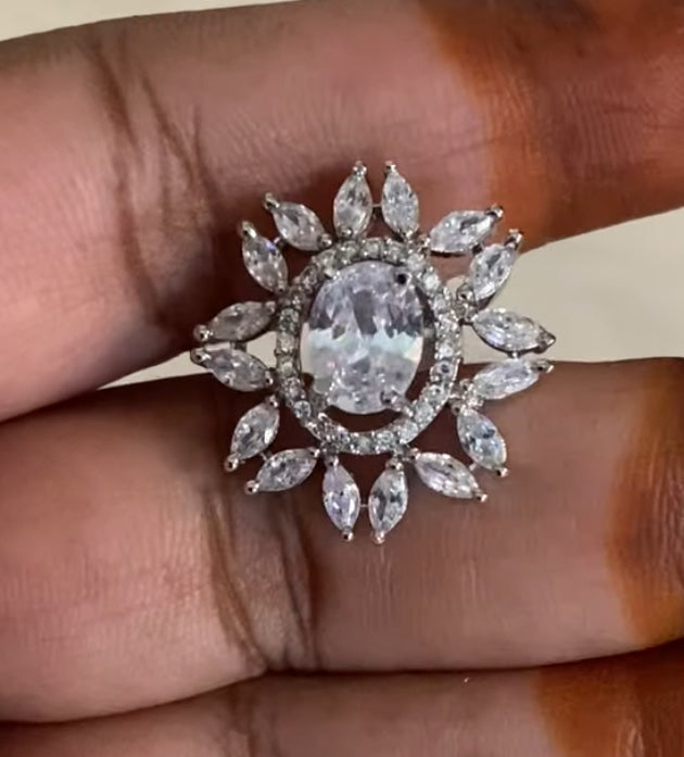 Rhodium Classic  Simple choker Necklace With Earrings | Trendy Indian Necklace