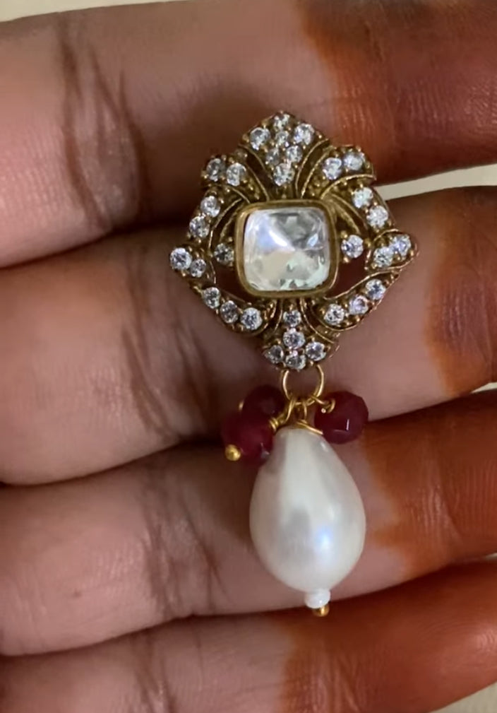 AD Victorian Pendant Beads Choker Set | Indian Necklace | Gift Idea