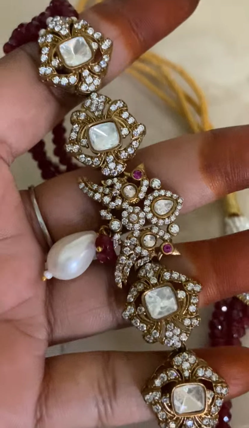 AD Victorian Pendant Beads Choker Set | Indian Necklace | Gift Idea