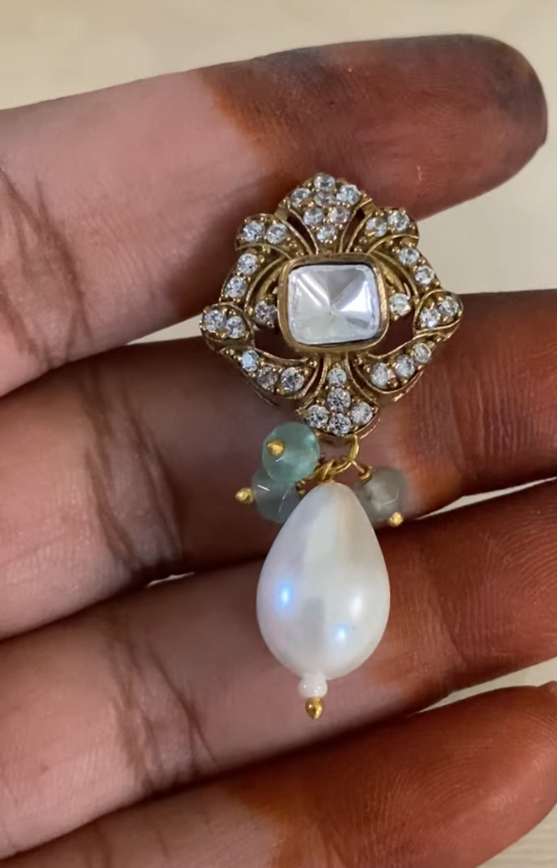 AD Victorian Pendant Beads Choker Set | Indian Necklace | Gift Idea