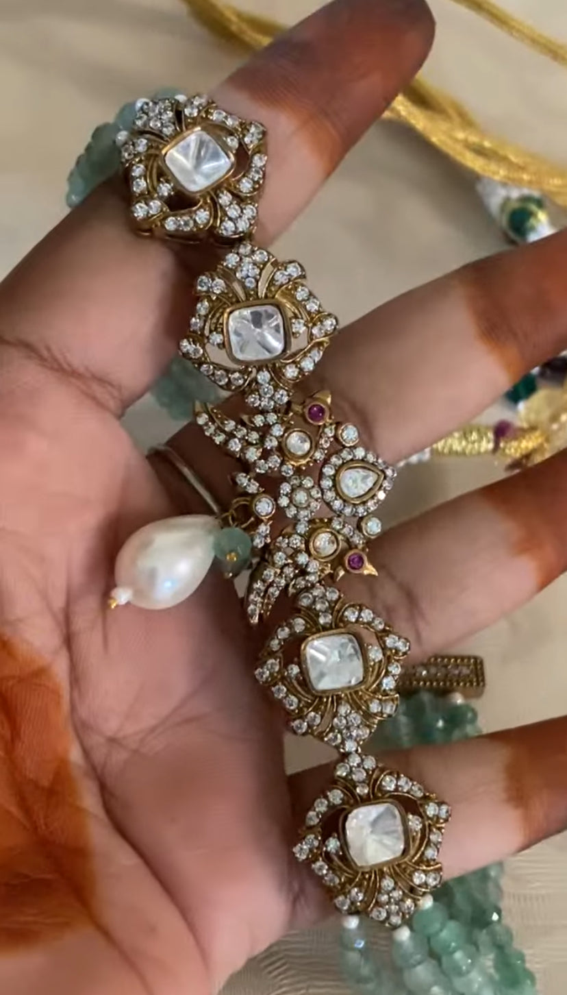 AD Victorian Pendant Beads Choker Set | Indian Necklace | Gift Idea