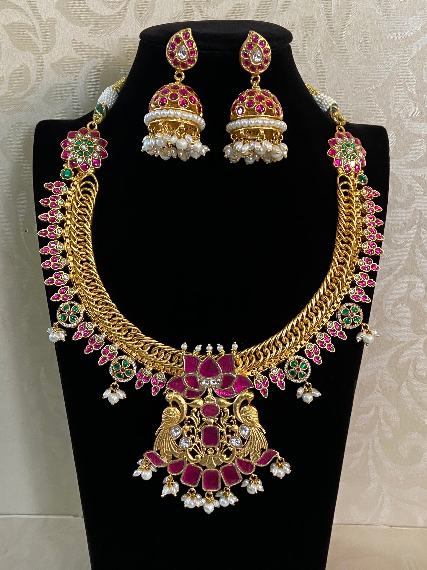 Antique Jadau Kundan Jilebi Necklace  | Indian wedding jewellery