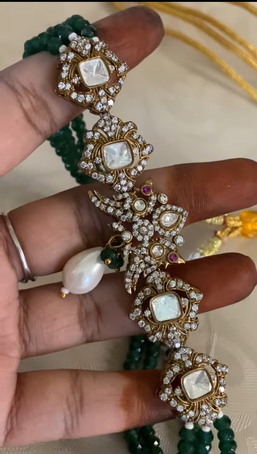 AD Victorian Pendant Beads Choker Set | Indian Necklace | Gift Idea