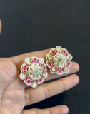 Antique kundan Big Size Studs | Indian Earrings In USA