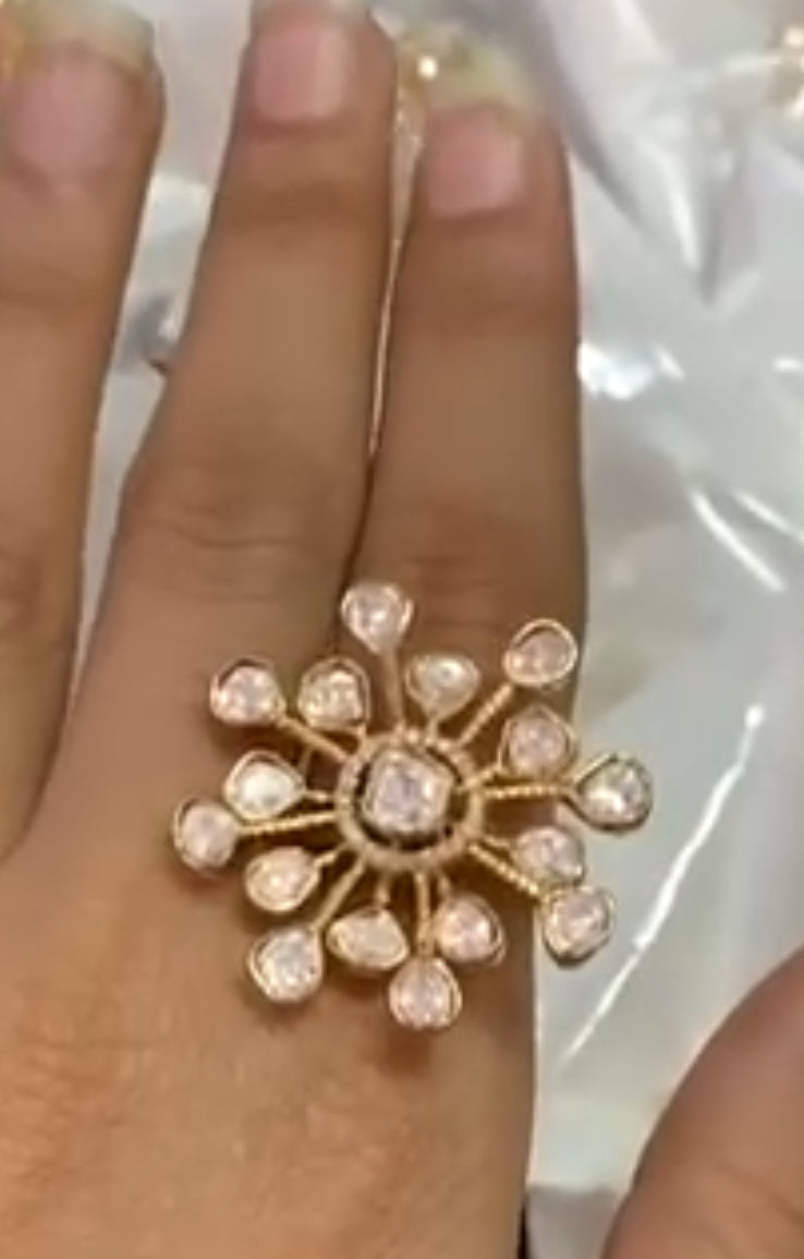 Moissanite Finger Ring | Adjustable Finger Ring