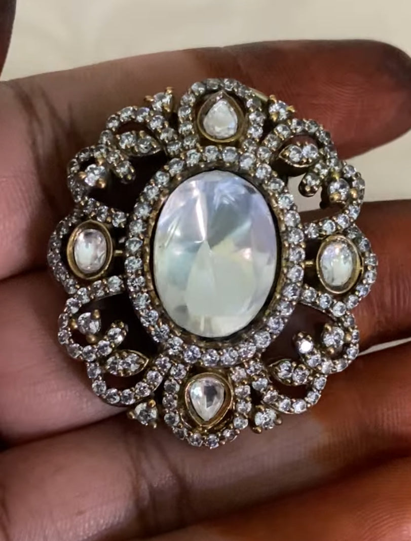 Victorian Pendant Beads Necklace With Studs | Indian Jewelry in USA