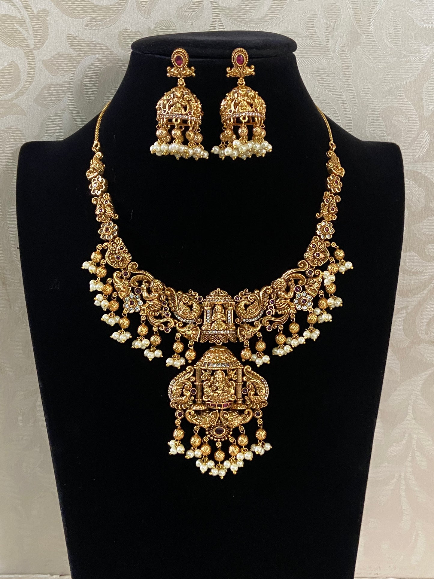 Antique Lakshmi Temple Necklace | Traditional Indian Jewelry