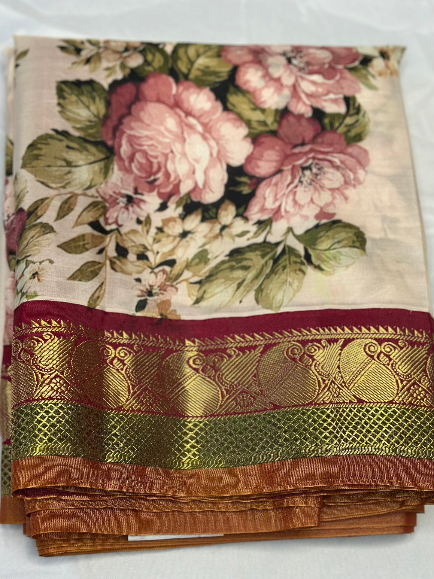 Korvai Pure Kanchi Digital Print Saree | Handloom Saree | South  Indian Sarees in USA