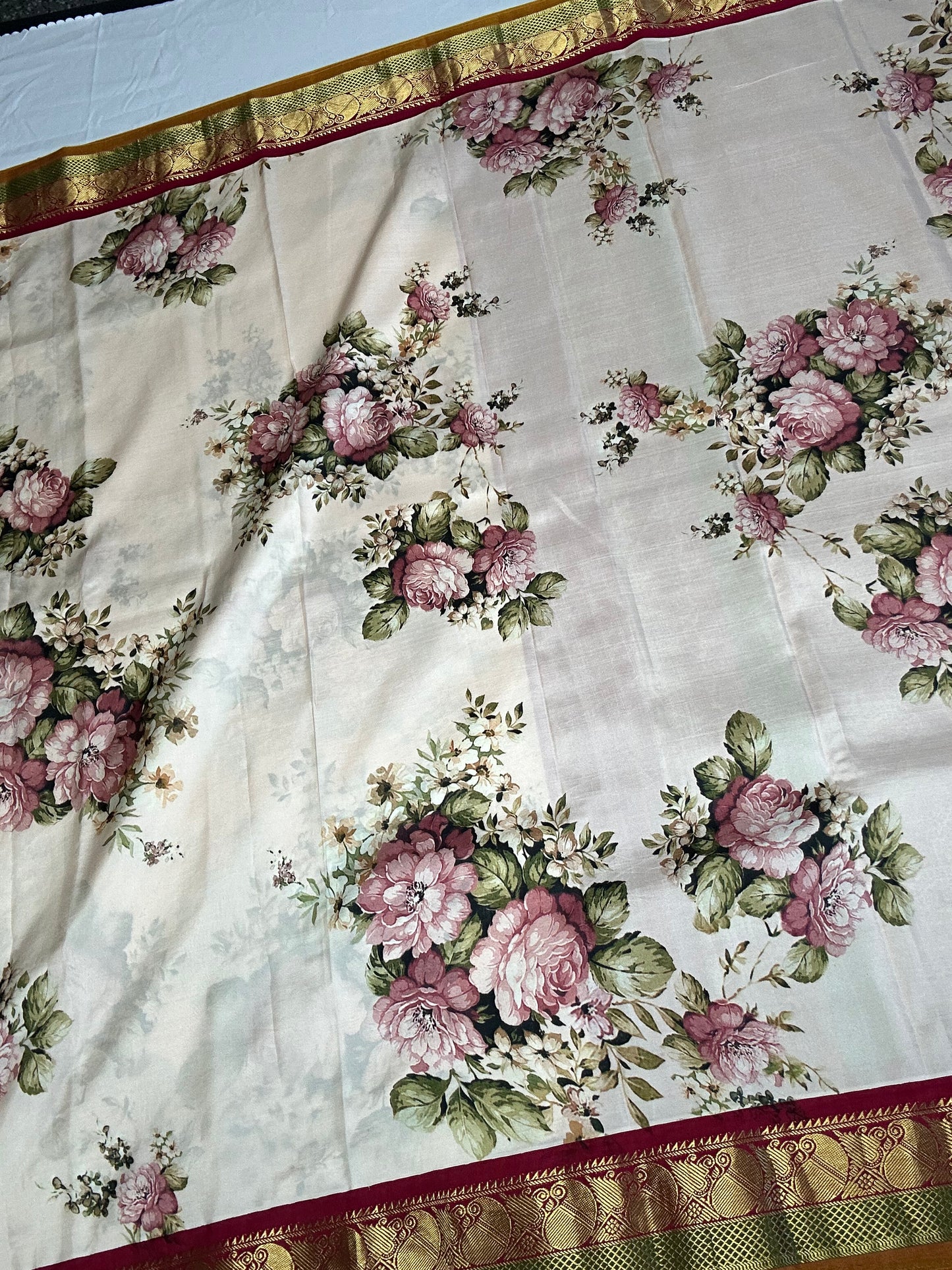 Korvai Pure Kanchi Digital Print Saree | Handloom Saree | South  Indian Sarees in USA