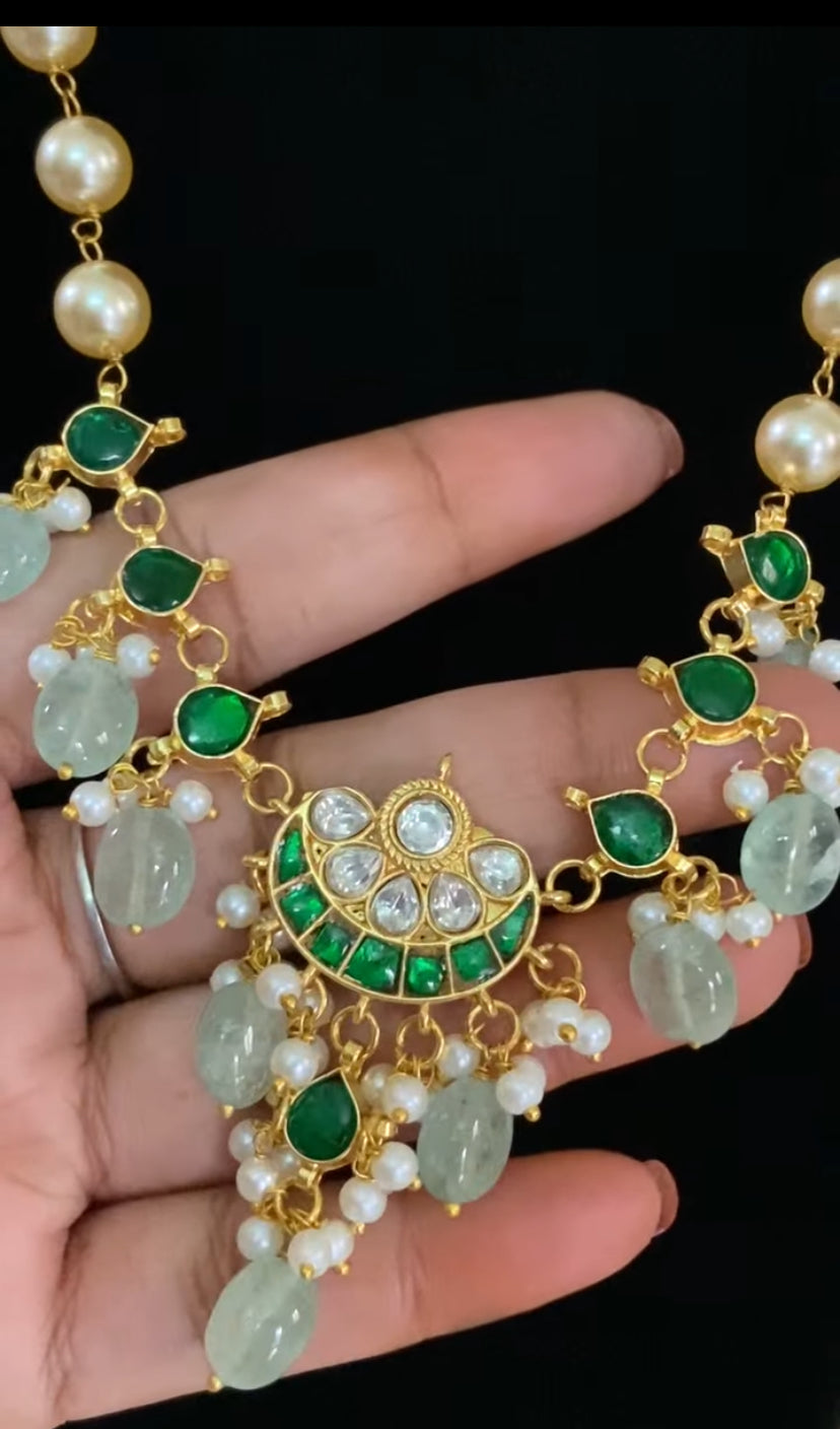 Antique Jadau Kundan Pearl Necklace Set | Indian Jewelry | Gift Idea