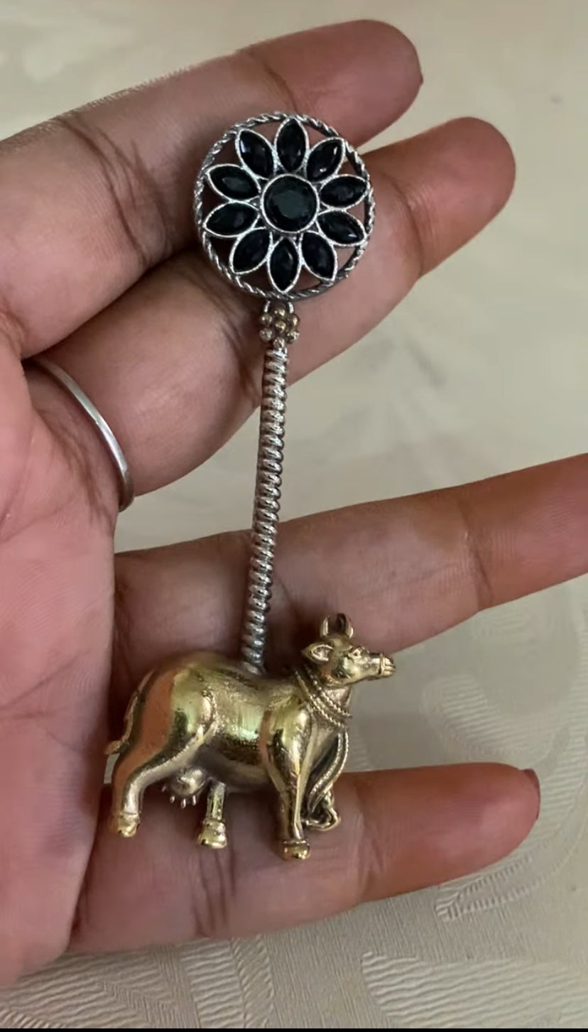 Dual Tone Oxidized  Hasli | Statement Necklace Set