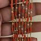 Antique Coral Pearl 4 line Mala Set | South indian Traditional Jewelry