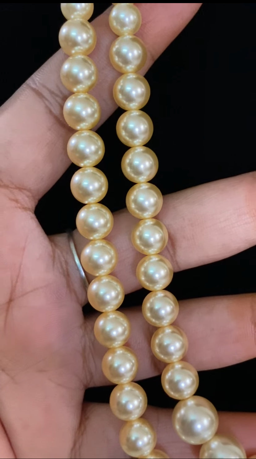 2 Line Peal Mala Necklace | South Indian Jewelry |