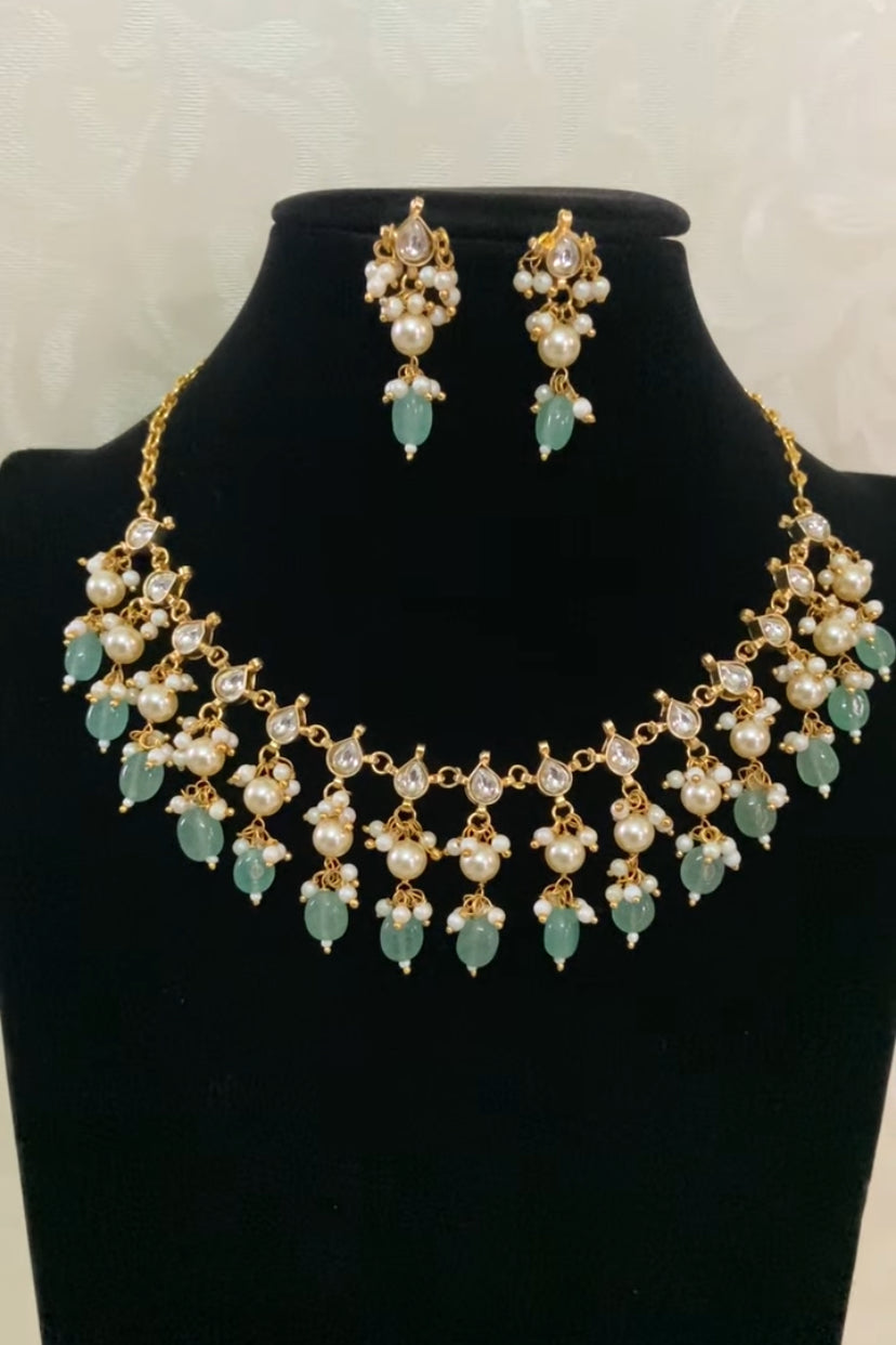 Antique Jadau Kundan Necklace Set   |  Kundan Necklace | Indian Jewelry In USA