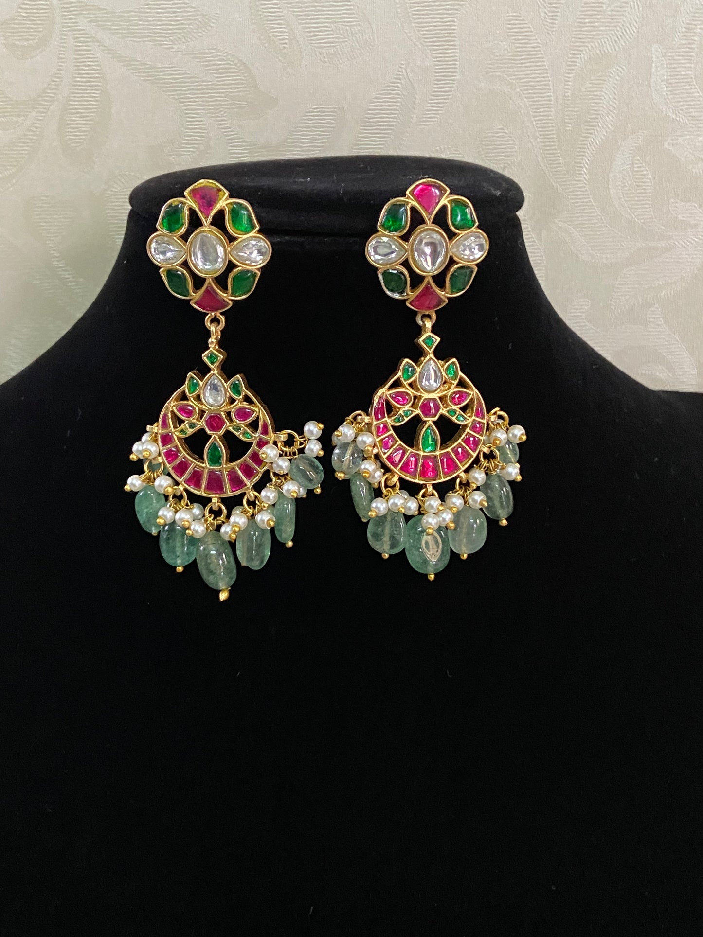 Jadau Kundan Earrings | Indian Traditional Jewelry