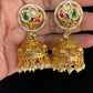 Pearl & Kundan Stud Jumki Earrings |  Indian Jumkis