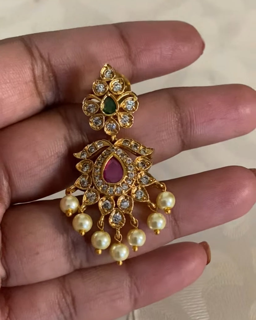 AD Moti Pendant Mangalsutra | Traditional Indian Black Beads Necklace