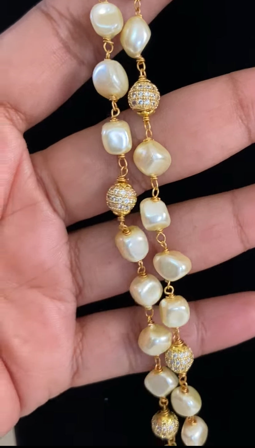 Pearls with Victorian Beads Mala | Indian Jewelry In USA