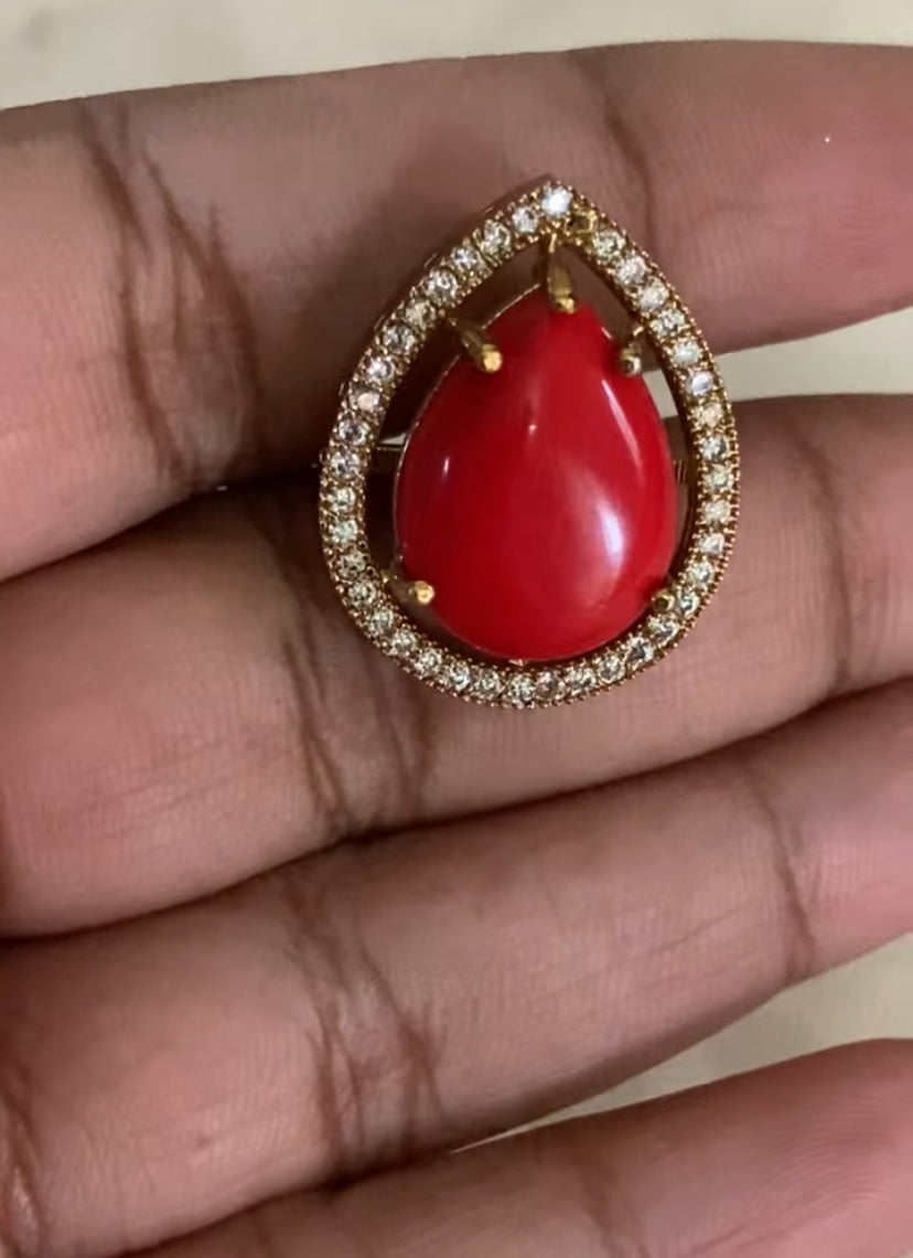 CZ Antique Necklace With Studs | Indian Jewelry In USA