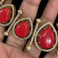 CZ Antique Necklace With Studs | Indian Jewelry In USA