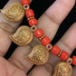 Antique Mango Pendants Coral Necklace With Earrings | Indian Beads Necklace