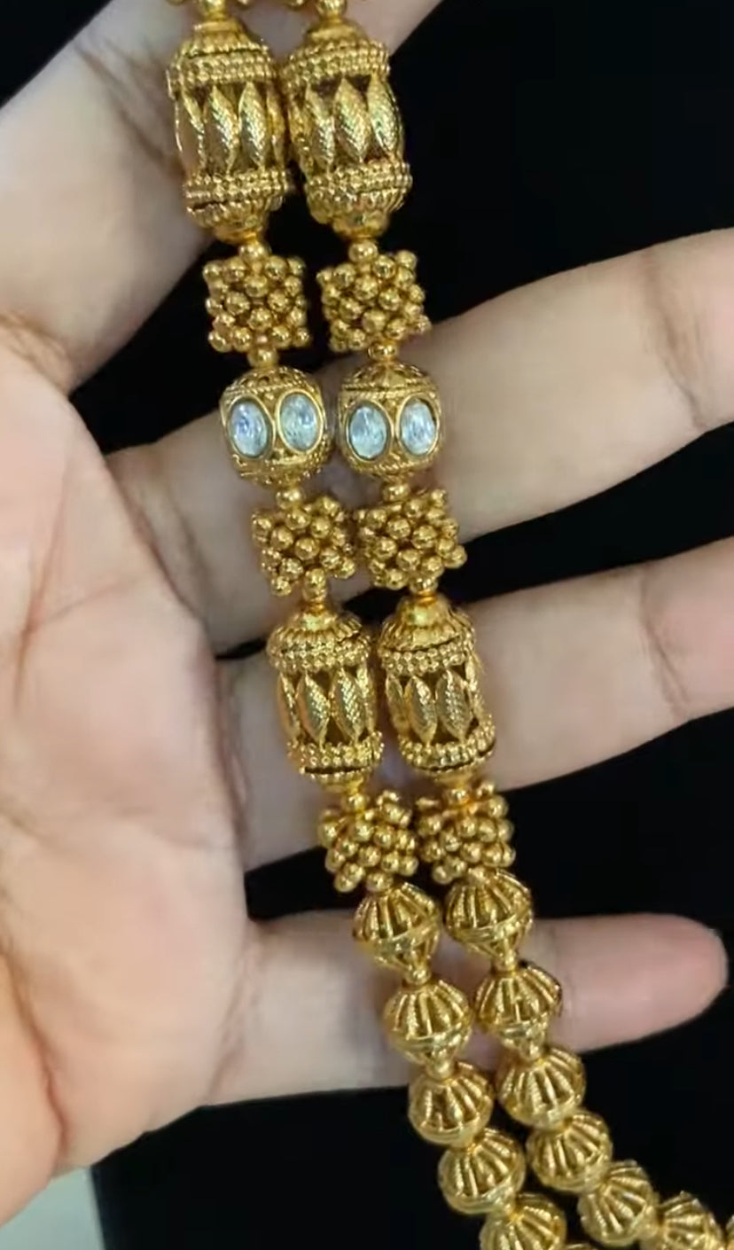 Antique Nakshi Balls Necklace With Jumkis | Indian Traditional Necklace