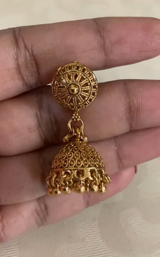 Antique Nakshi Balls Necklace With Jumkis | Indian Traditional Necklace