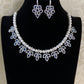 AD Silver Plated Pearl Necklace | Unique Necklace Set