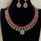 CZ Coral Green Stone Necklace | Indian Necklace