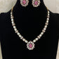 Victorian Polki Kundan Necklace | Trendy Necklace With Earrings
