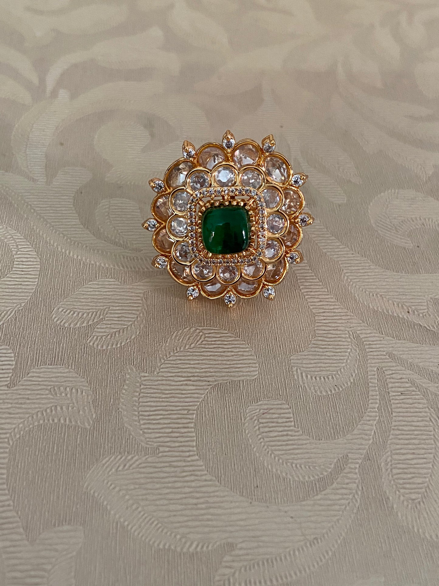 AD Kundan Finger Ring | Adjustble Finger Ring |  Gift Idea